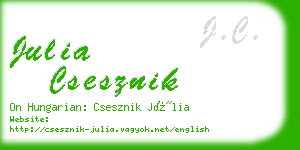 julia csesznik business card